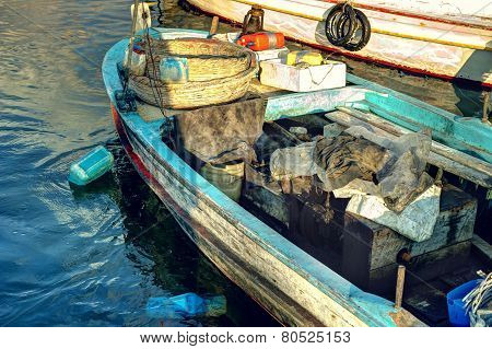 Dramatic Scene of Fishing Boats in HDR