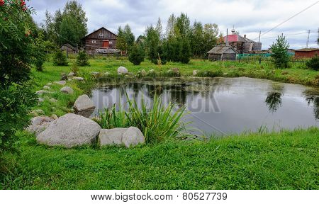 Small Pond, Surrounded By Stones
