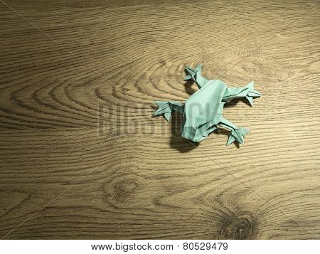 Green Origami Frog