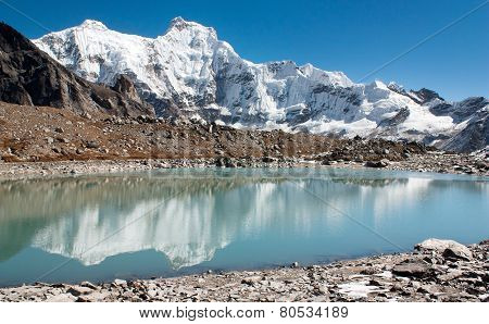 Hungchhi Peak And Chumbu Peak Above Ngozumba Glacier