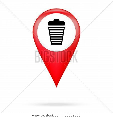 Pointer With An Urn For Rubbish