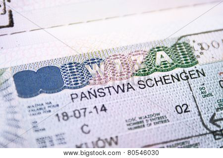 Passport with European Union Shengen Visa