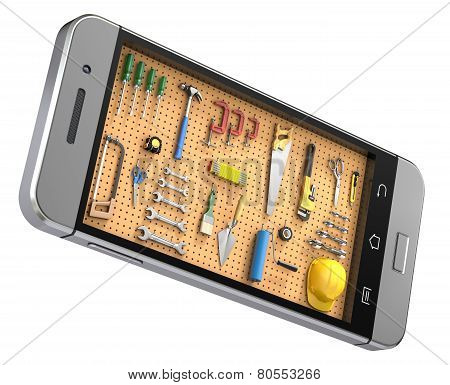 Pegboard in the mobile phone