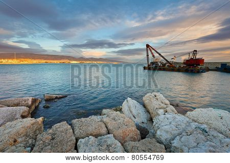 Athens as seen from Piraeus.