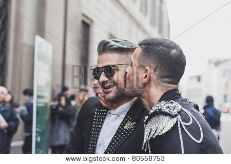 People Outside John Richmond Fashion Show Building For Milan Men's Fashion Week 2015
