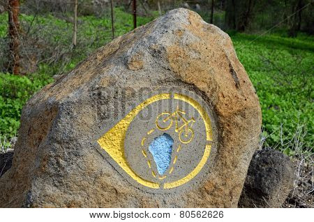 Colored Milestone For Bikers.