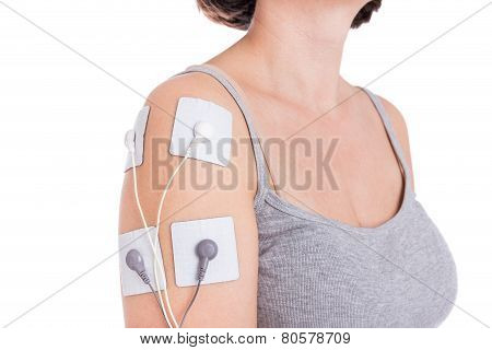 Treatment Electrostimulator Shoulder. Tendonitis, Periarthritis.