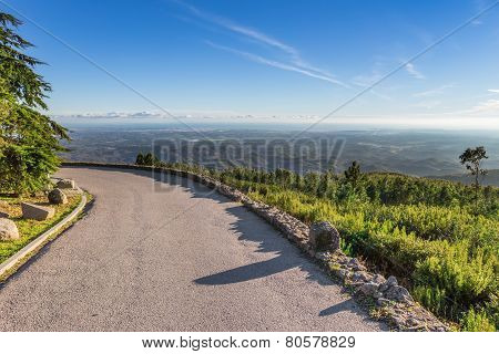Beautiful View From The Mountains To Monchique, Portimão. Algarve Portugal.