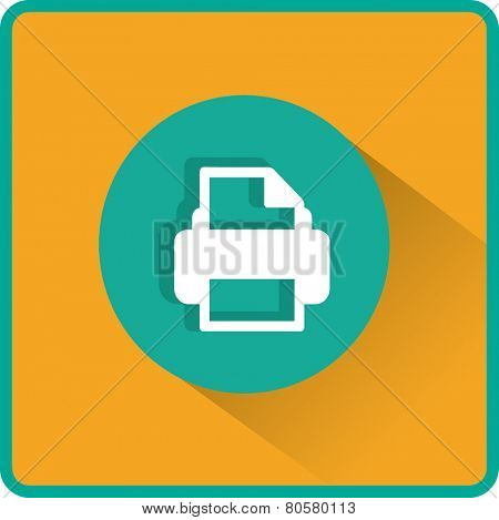 Flat Vector Printer Icon