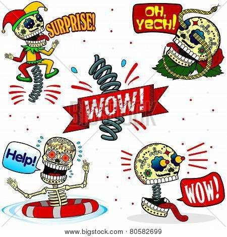 Funny Skeletons. Emotions. Part Two.