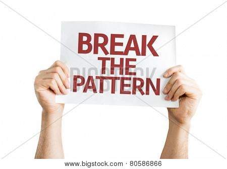 Break the Pattern card isolated on white background