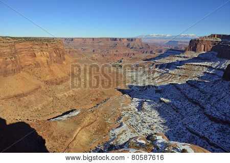 Shafer Canyon In Canyonlands National Park, Utah In Winter