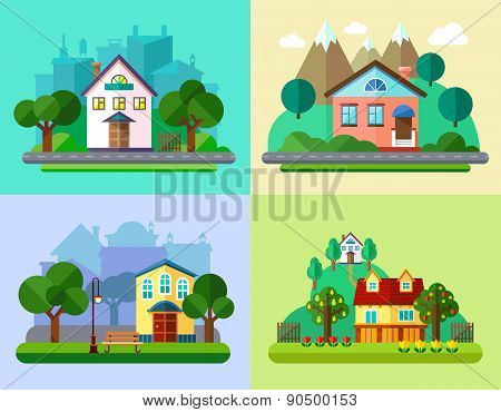Flat Urban and Village Landscapes