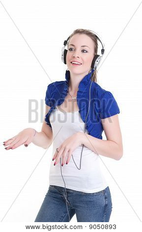 Escuchando música auriculares
