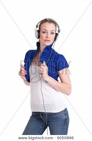 Escuchando música auriculares