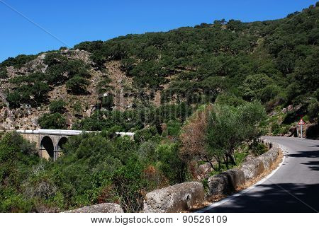 Mountain road, Sierra de los Alcornocales.
