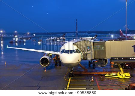 Deicing Of The Lufthansa Plane