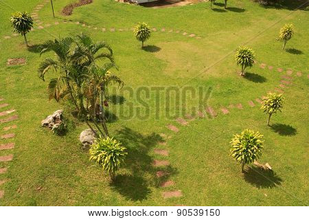 small park for relaxation of the people