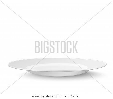 Empty Plate Isolated On White Background