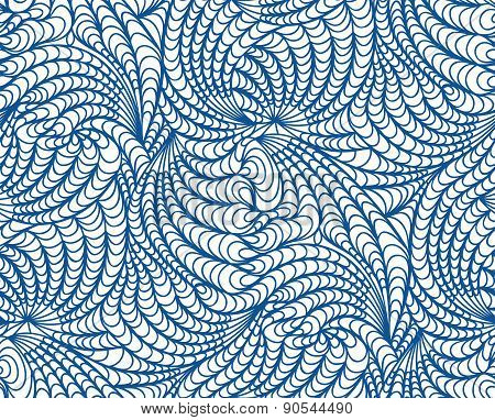 seamless wave background of drawn lines