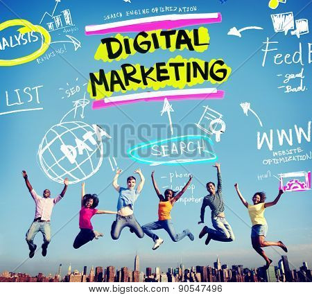 Digital Marketing Branding Strategy Online Media Concept