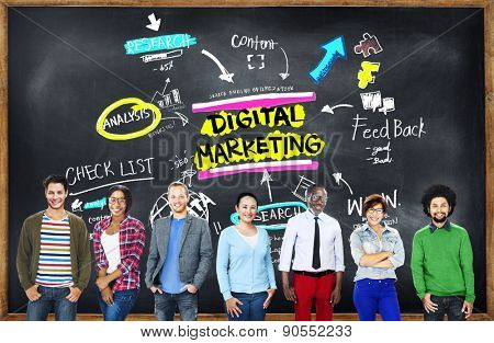 Digital Marketing Branding Strategy Online Media Concept