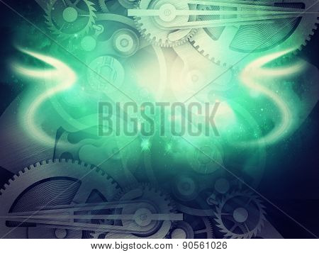 Colorful abstract background with watchwork