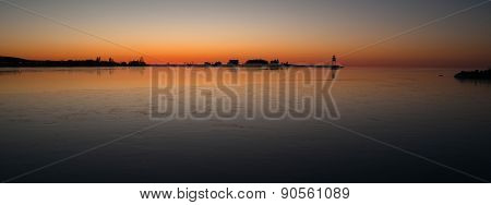 Grand Marais Light Lake Superior Cook County Minnesota Usa
