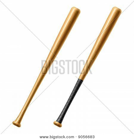 Mazza da baseball. Illustrazione dettagliata.