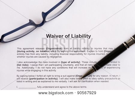 Waiver Of Liability