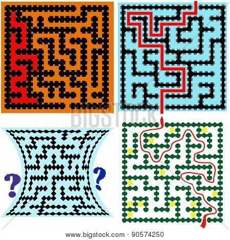 Four Square Maze (9X9) With Help