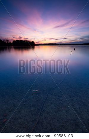 Colorful Sunset Over Lake