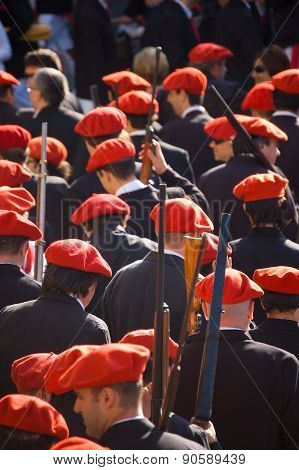 The Alarde Of San Marcial In Irun. Guipuzcoa, Spain