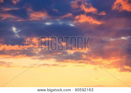 Sunset Behind Clouds