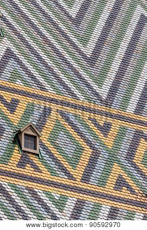 austria, vienna, st. stephen's cathedral. one of the landmarks of the city. roof of the church