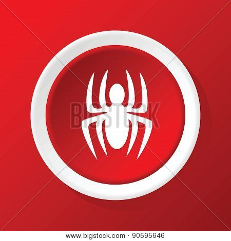 Spider icon on red