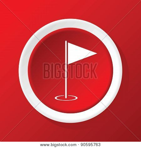 Flagstick icon on red