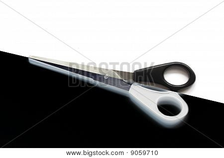 Schere In schwarz und weiß