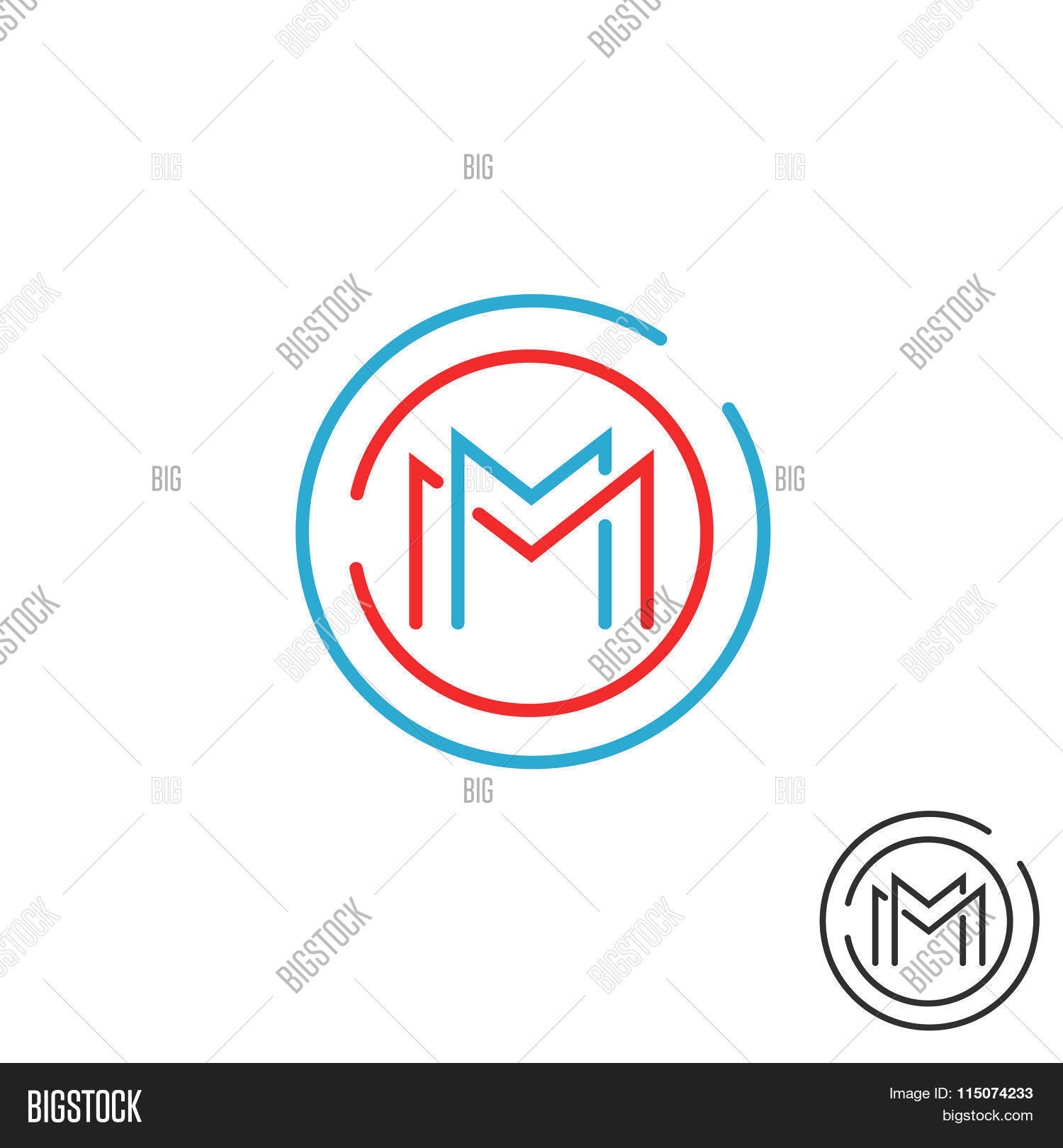 Letter M Logo Circle Vector Photo Free Trial Bigstock