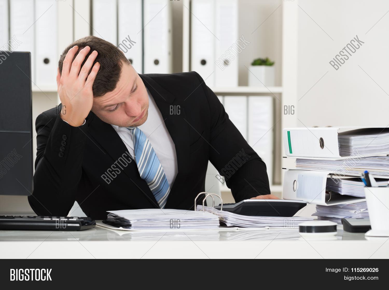 Stressed Accountant Image & Photo (Free Trial) Bigstock