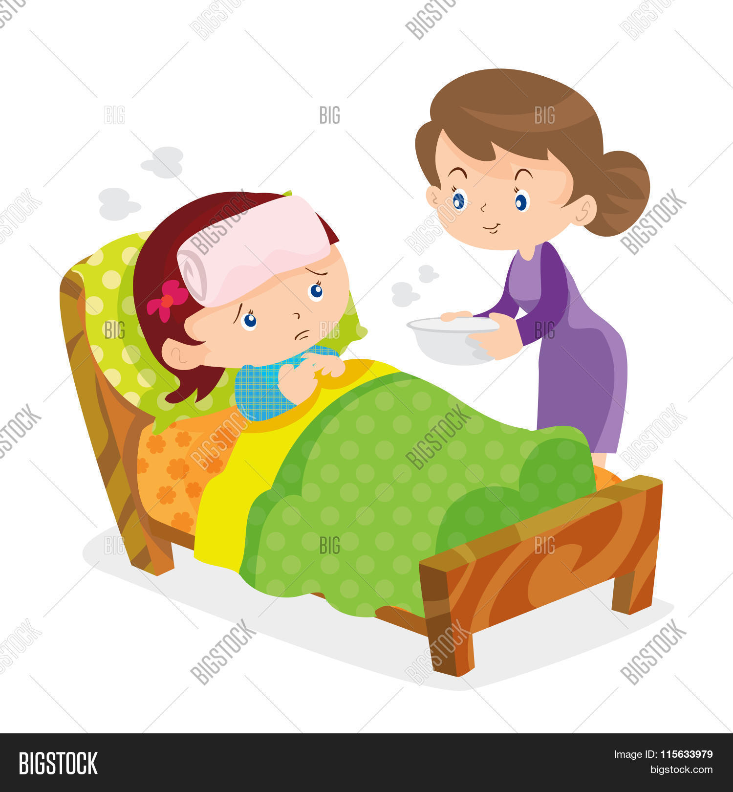 Cute Girls Take Care Vector & Photo (Free Trial) Bigstock