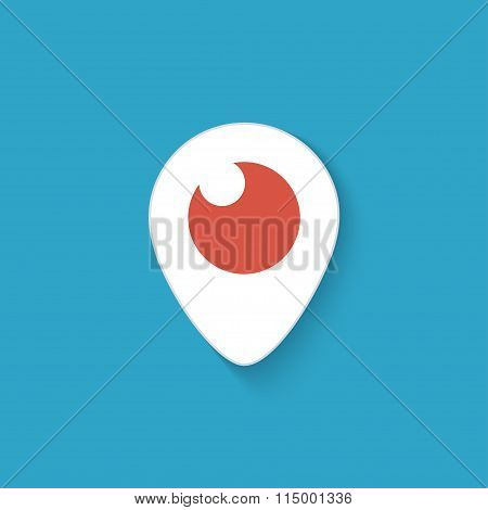 Vector modern periscope icon isolated on white