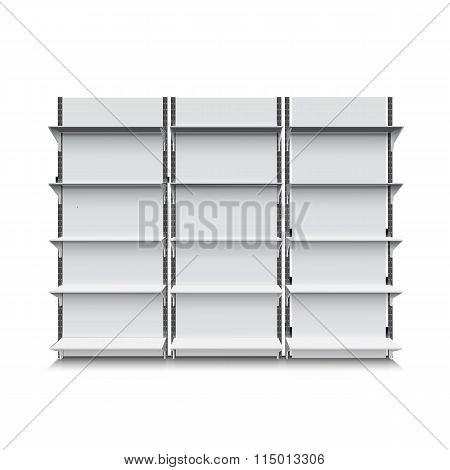 realistic shelf isolated on white eps 10