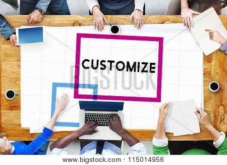 Brainstorming Teamwork Thinking Office Customize Concept