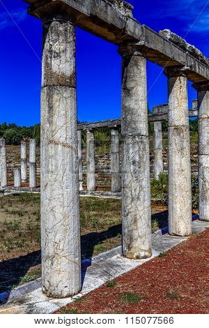 MESSENIA, GREECE - SEMPTEMBER 26: ruins in ancient city of Messini, Messinia, Greece, hdr photo