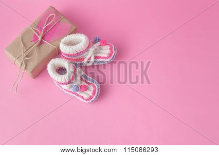 Small Present In Recicled Craft Pape