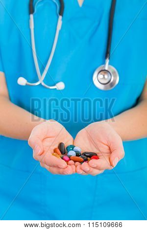 Pills In Doctor Hands