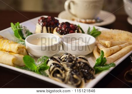 Set Of Crepes With Stuffing
