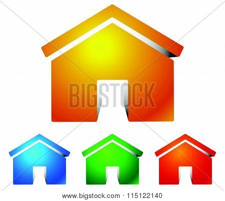 House Icons - Home, Apartment, Rent, Home, Homepage Or Housing Concepts.