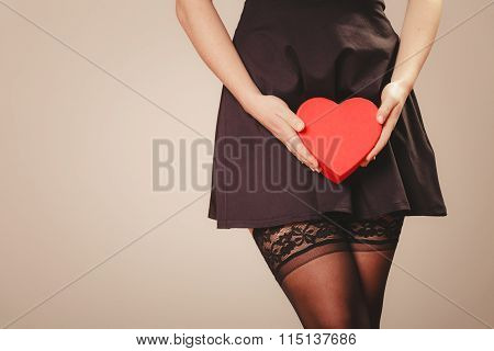 Woman Hands Holding Heart